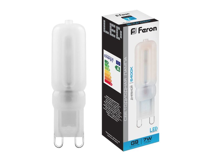 Лампа светодиодная Feron LB-431 G9 7W 6400K 25757