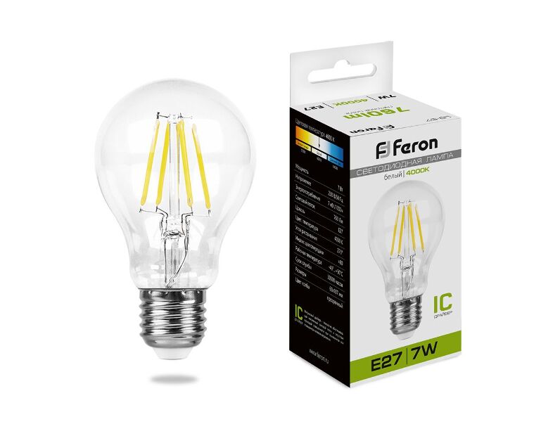 Лампа светодиодная Feron LB-57 Шар E27 7W 4000K 25570