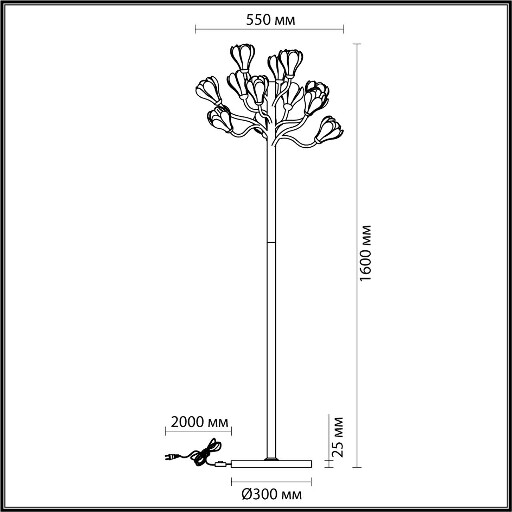 Торшер Odeon Light Gardi 5090/12F