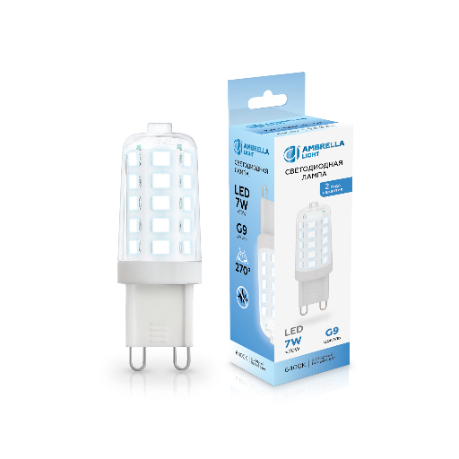Светодиодная лампа G9 7W 6400K Ambrella Light 100706
