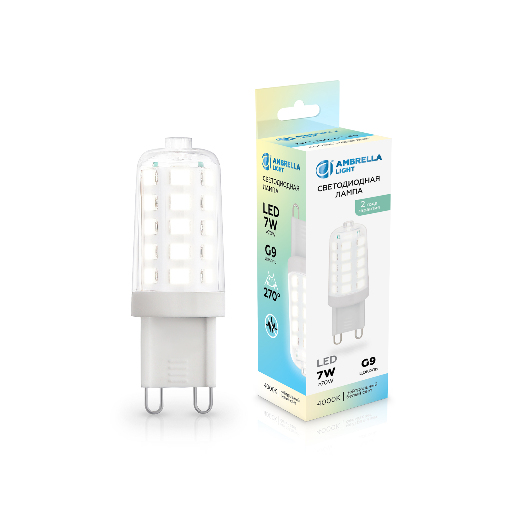 Светодиодная лампа G9 7W 4000K Ambrella Light 100704