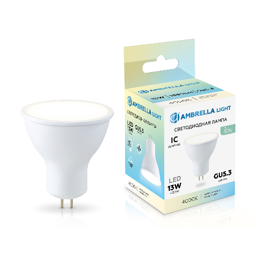 Светодиодная лампа MR16 13W 4000K Ambrella Light 161304