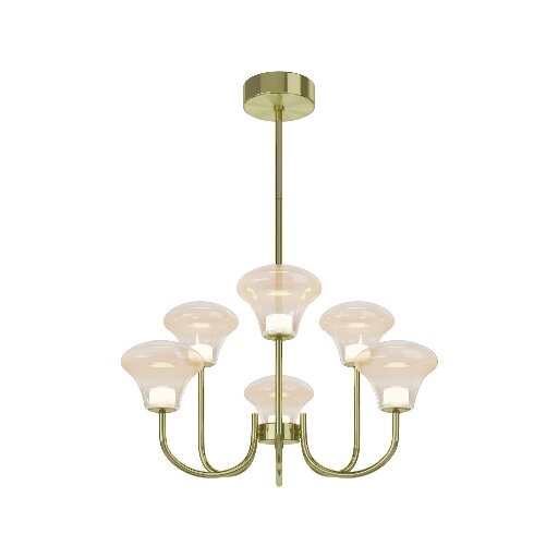 Люстра Maytoni Modern MOD402PL-L20BS3K коньячное стекло и латунь