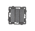 Механизм выключателя трехклавишный непроходной SWT-MK03-PL-GR-V (250V, 10A) (Arlight, -)
