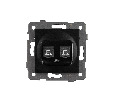 Механизм компьютерной розетки двойной SCT-MPC2-PL-BK-V (RJ-45, CAT6) (Arlight, -)