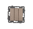 Механизм выключателя трехклавишный непроходной SWT-MK03-PL-GD-V (250V, 10A) (Arlight, -)