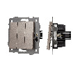 Механизм выключателя трехклавишный непроходной SWT-MK03-PL-GD-V (250V, 10A) (Arlight, -)