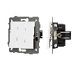 Механизм выключателя трехклавишный непроходной SWT-MK03-PL-WH-V (250V, 10A) (Arlight, -)
