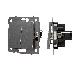 Механизм выключателя двухклавишный самовозвратный SWT-MKR2-PL-GR-V (250V, 10A) (Arlight, -)