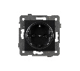 Механизм электрической розетки SCT-MEU1-PL-BK-V (250V, 16A) (Arlight, -)