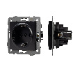 Механизм электрической розетки SCT-MEU1-PL-BK-V (250V, 16A) (Arlight, -)