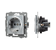 Механизм электрической розетки SCT-MEU1-PL-GR-V (250V, 16A) (Arlight, -)