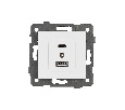 Механизм USB розетки SCT-MUAC-PL-WH-V (5V, 3A, QC4) (Arlight, -)