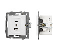 Механизм USB розетки SCT-MUAC-PL-WH-V (5V, 3A, QC4) (Arlight, -)