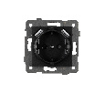 Механизм розетки с USB зарядкой SCT-MUAA-PL-BK-V (250V, 16A) (Arlight, -)