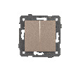 Механизм выключателя двухклавишный проходной SWT-MKP2-PL-GD-V (250V, 10A) (Arlight, -)