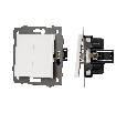 Механизм выключателя двухклавишный проходной SWT-MKP2-PL-WH-V (250V, 10A) (Arlight, -)
