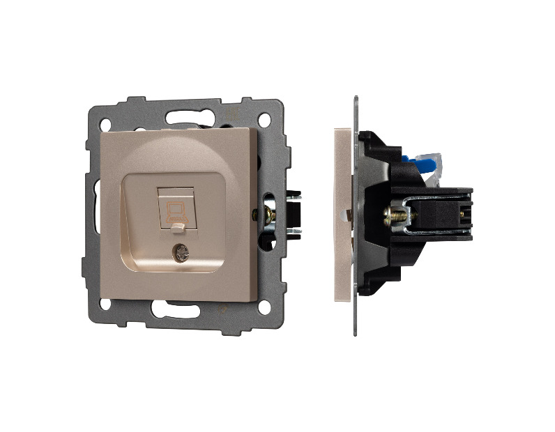 Механизм компьютерной розетки SCT-MPC1-PL-GD-V (RJ-45, CAT6) (Arlight, -)