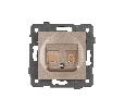 Механизм компьютерной розетки двойной SCT-MPC2-PL-GD-V (RJ-45, CAT6) (Arlight, -)