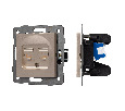 Механизм компьютерной розетки двойной SCT-MPC2-PL-GD-V (RJ-45, CAT6) (Arlight, -)