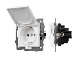 Механизм розетки влагозащищённый SCT-MCP-PL-WH-V (250V, 16A) (Arlight, -)