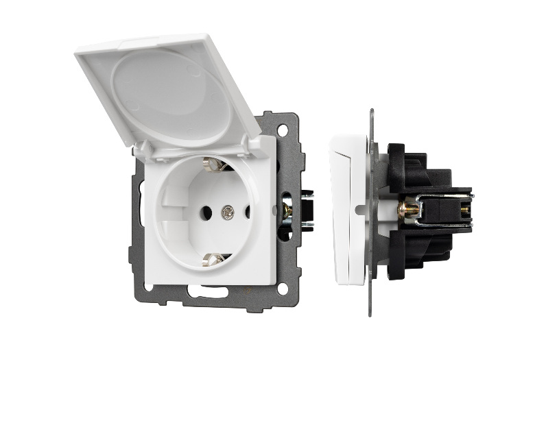 Механизм розетки влагозащищённый SCT-MCP-PL-WH-V (250V, 16A) (Arlight, -)