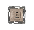 Механизм USB розетки SCT-MUAC-PL-GD-V (5V, 3A, QC4) (Arlight, -)