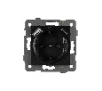 Механизм розетки с USB зарядкой SCT-MUAC-PL-BK-V (250V, 16A) (Arlight, -)