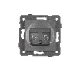 Механизм компьютерной розетки двойной SCT-MPC2-PL-GR-V (RJ-45, CAT6) (Arlight, -)