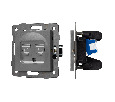 Механизм компьютерной розетки двойной SCT-MPC2-PL-GR-V (RJ-45, CAT6) (Arlight, -)