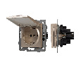 Механизм розетки влагозащищённый SCT-MCP-PL-GD-V (250V, 16A) (Arlight, -)