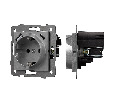 Механизм розетки с USB зарядкой SCT-MUAC-PL-GR-V (250V, 16A) (Arlight, -)
