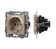 Механизм электрической розетки SCT-MEU1-PL-GD-V (250V, 16A) (Arlight, -)