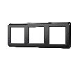 Рамка пластиковая FRM-VERSA-PL-3-BK (Arlight, -)