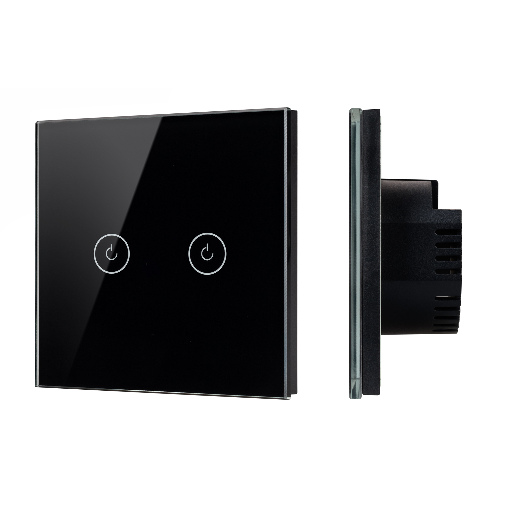 Выключатель сенсорный SWT-OMALI-S02-ZB-BK (250V, 10A, Zigbee) (Arlight, Стекло) 050040