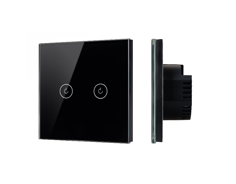 Выключатель сенсорный SWT-OMALI-S02-ZB-BK (250V, 10A, Zigbee) (Arlight, Стекло)