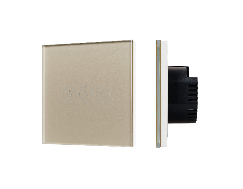 Выключатель сенсорный SWT-OMALI-S03-ZB-GD (250V, 10A, Zigbee) (Arlight, Стекло)