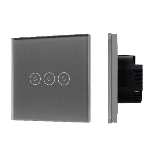 Выключатель сенсорный SWT-OMALI-S03-ZB-GR (250V, 10A, Zigbee) (Arlight, Стекло) 050047
