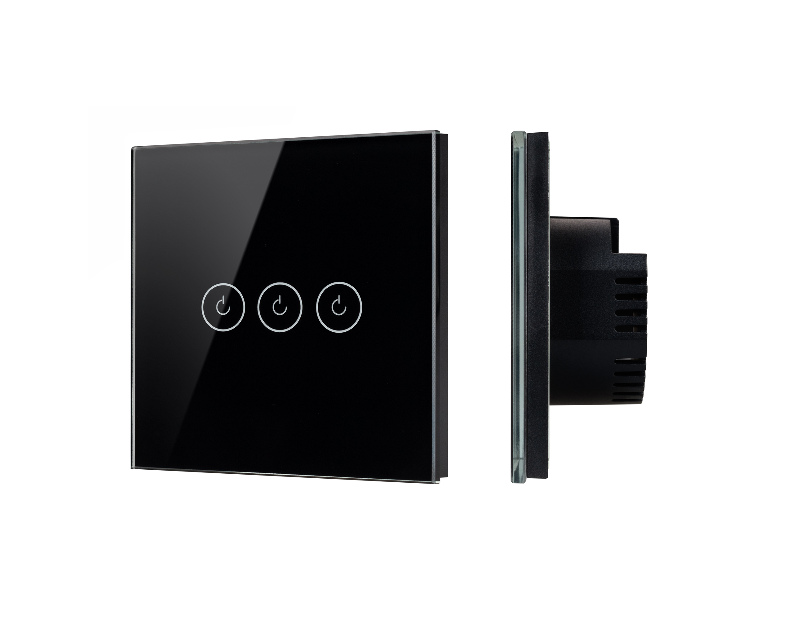 Выключатель сенсорный SWT-OMALI-S03-ZB-BK (250V, 10A, Zigbee) (Arlight, Стекло)