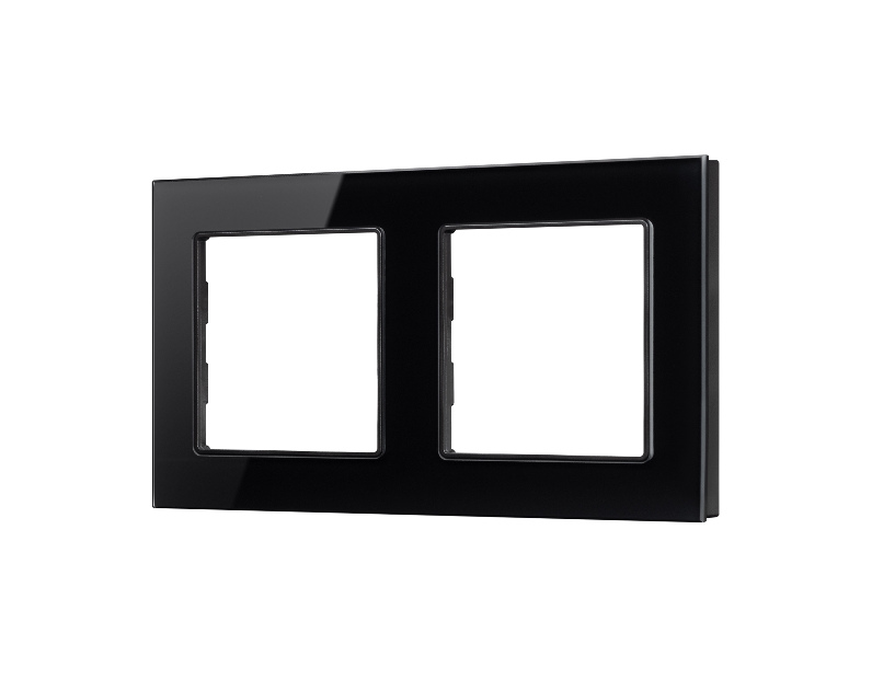 Рамка стеклянная FRM-GLARE-GS-2-BK (Arlight, -)