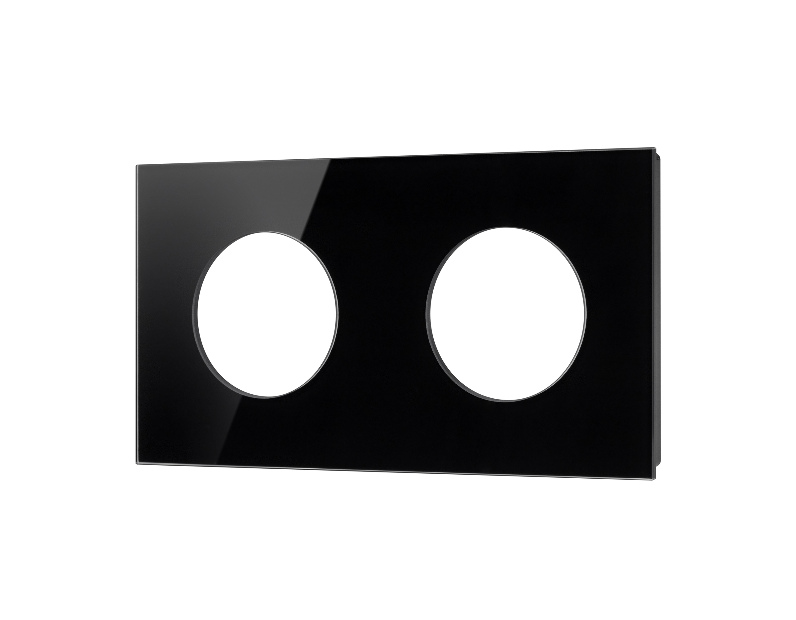 Рамка стеклянная FRM-GLARE-GC-2-BK (Arlight, -)