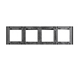 Рамка стеклянная FRM-GLARE-GS-4-BK (Arlight, -)
