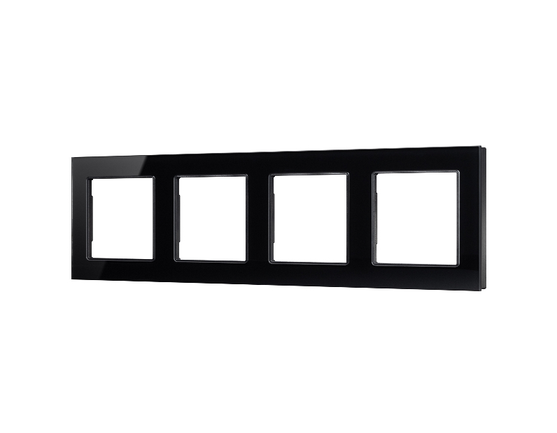 Рамка стеклянная FRM-GLARE-GS-4-BK (Arlight, -)