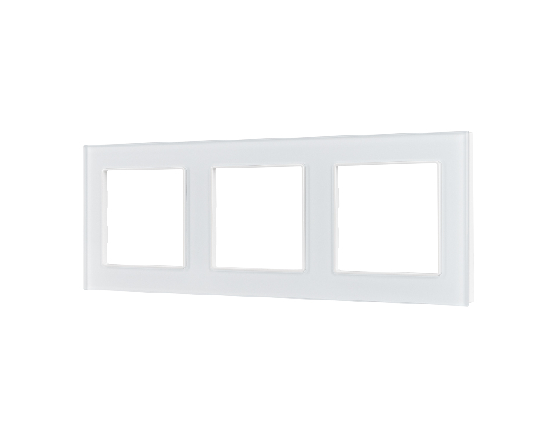 Рамка стеклянная FRM-GLARE-GS-3-WH (Arlight, -)