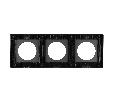 Рамка стеклянная FRM-GLARE-GC-3-BK (Arlight, -)
