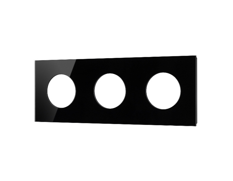 Рамка стеклянная FRM-GLARE-GC-3-BK (Arlight, -)