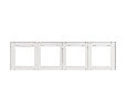Рамка стеклянная FRM-GLARE-GS-4-WH (Arlight, -)