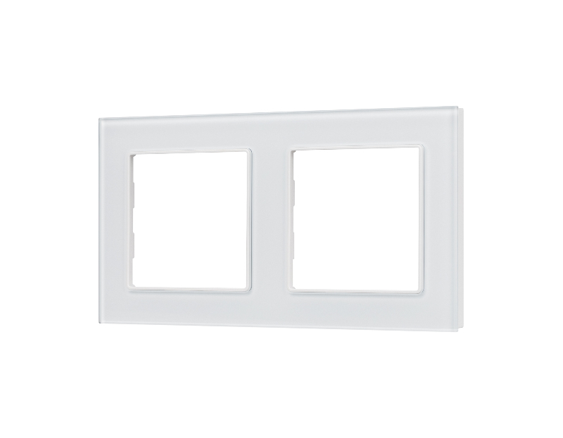 Рамка стеклянная FRM-GLARE-GS-2-WH (Arlight, -)