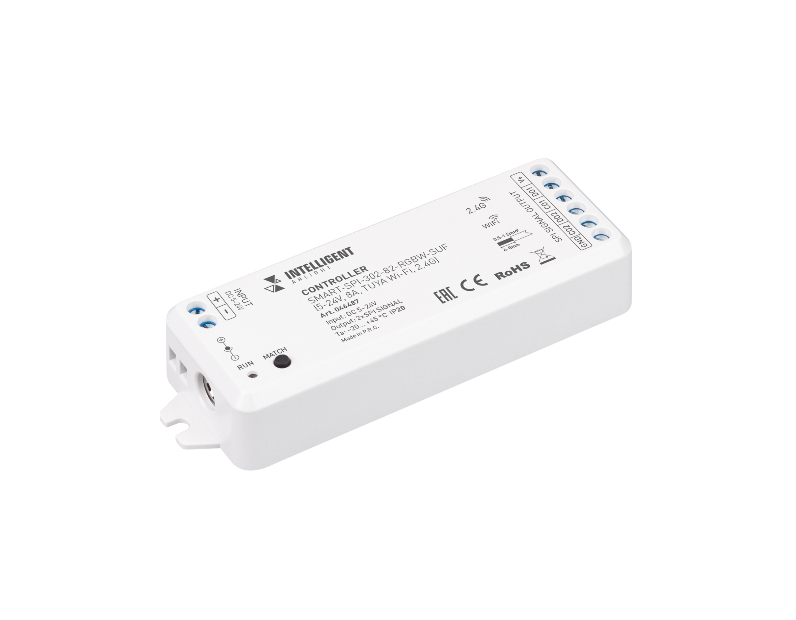 INTELLIGENT ARLIGHT Контроллер SMART-SPI-302-82-RGBW-SUF (5-24V, 8A, TUYA Wi-Fi, 2.4G) (IARL, IP20 Пластик, 5 лет)