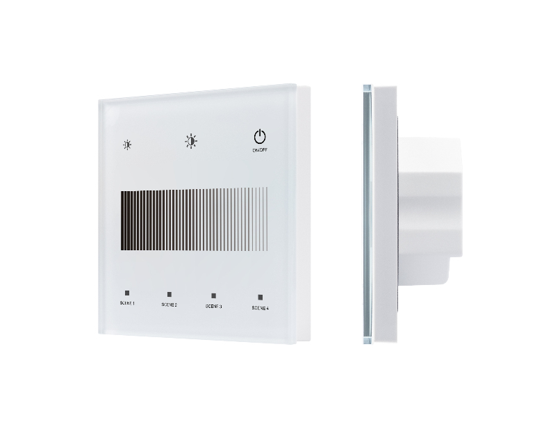 INTELLIGENT ARLIGHT Сенсорная панель SMART-DALI-301-11-1G-4SC-DIM-IN White (BUS/24V, Touch, 2.4G) (IARL, IP20 Пластик, 5 лет)